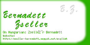 bernadett zseller business card